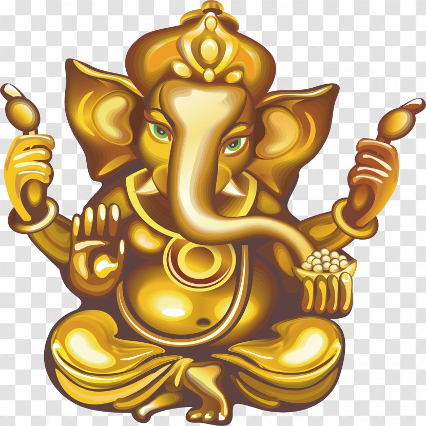 Ganesha Ganesh Chaturthi Illustration - Om - Elephant Vector Transparent PNG
