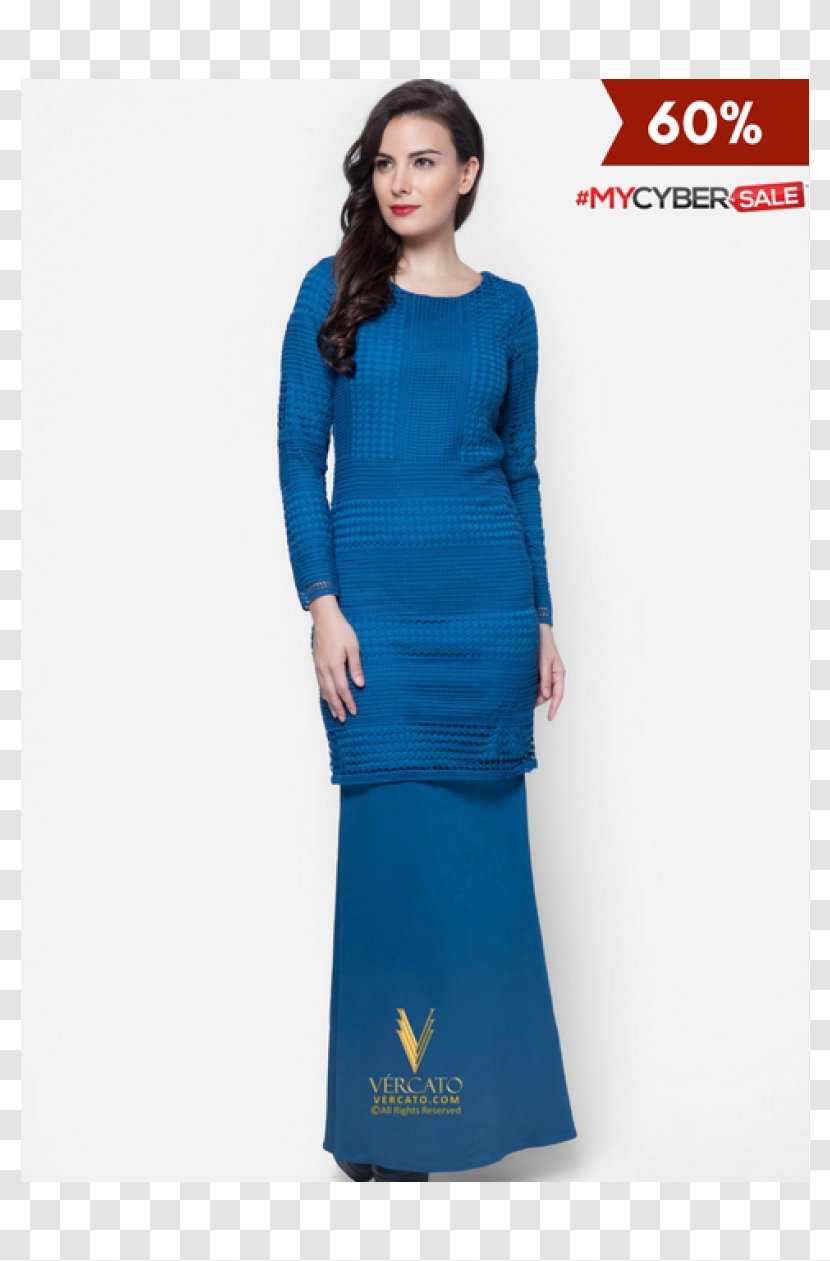 Baju Kurung Navy Blue Cocktail Dress - Lace Transparent PNG
