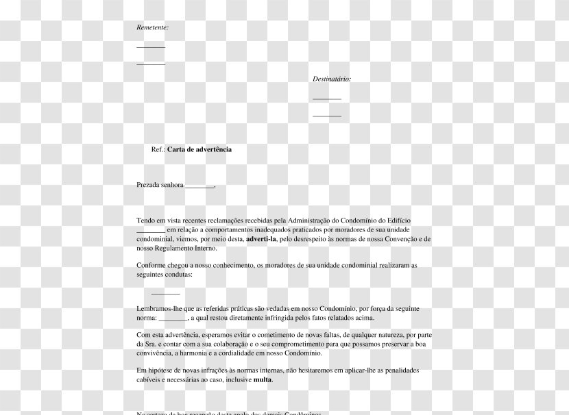 Document Condominium Letter Syndic Circulaire - Natural Person - Opor Transparent PNG