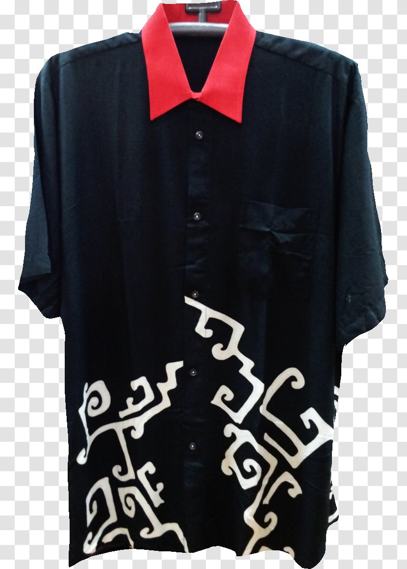 Blouse T-shirt Collar Sleeve Button - Black Transparent PNG