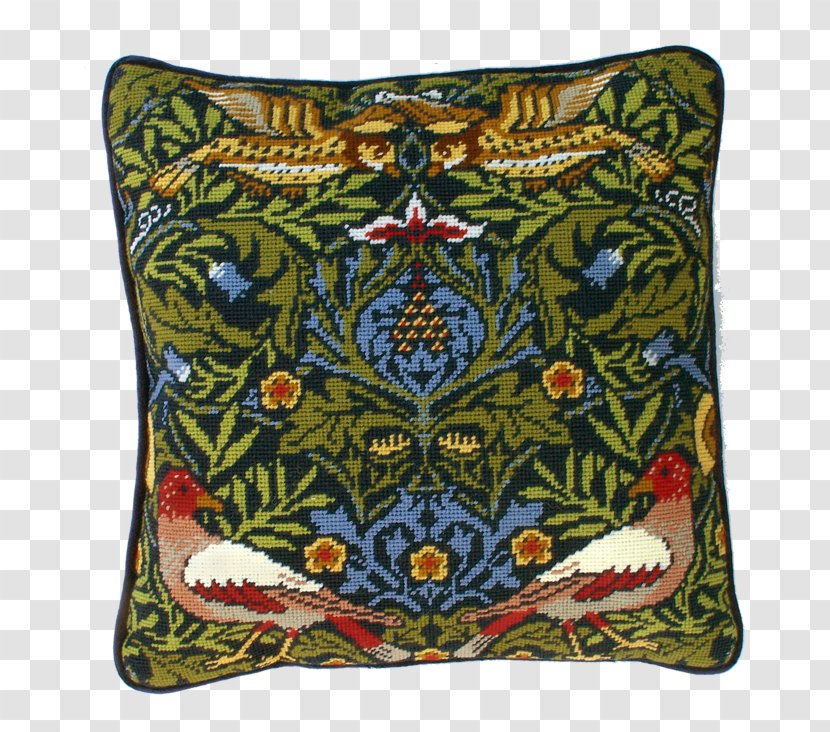 Tapestry Bird Needlepoint Embroidery Cross-stitch - Throw Pillow Transparent PNG