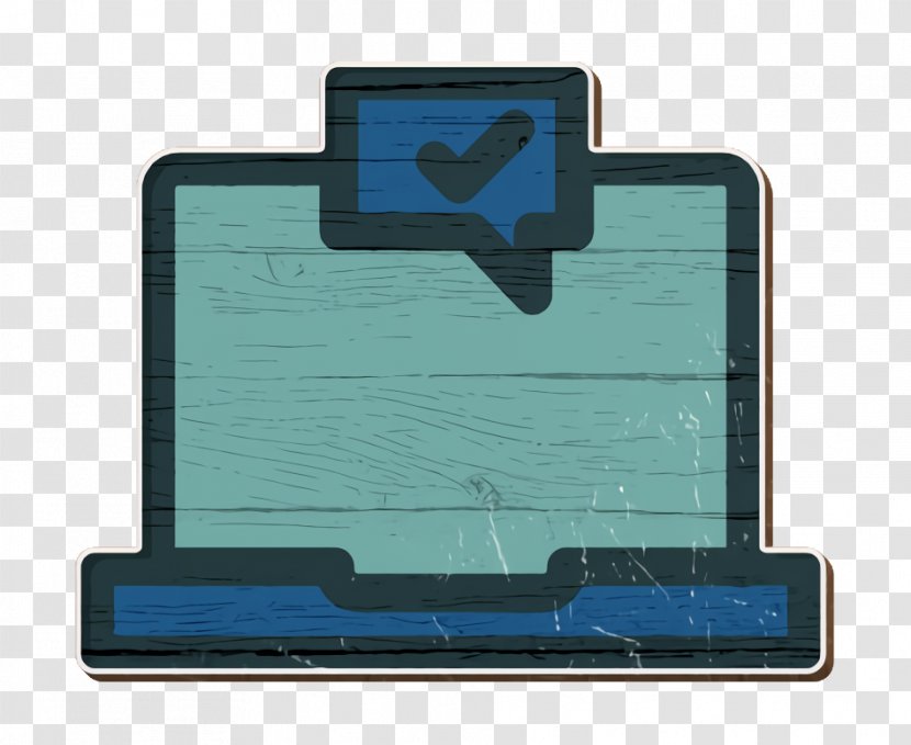 Laptop Icon Online Rate - Turquoise Logo Transparent PNG