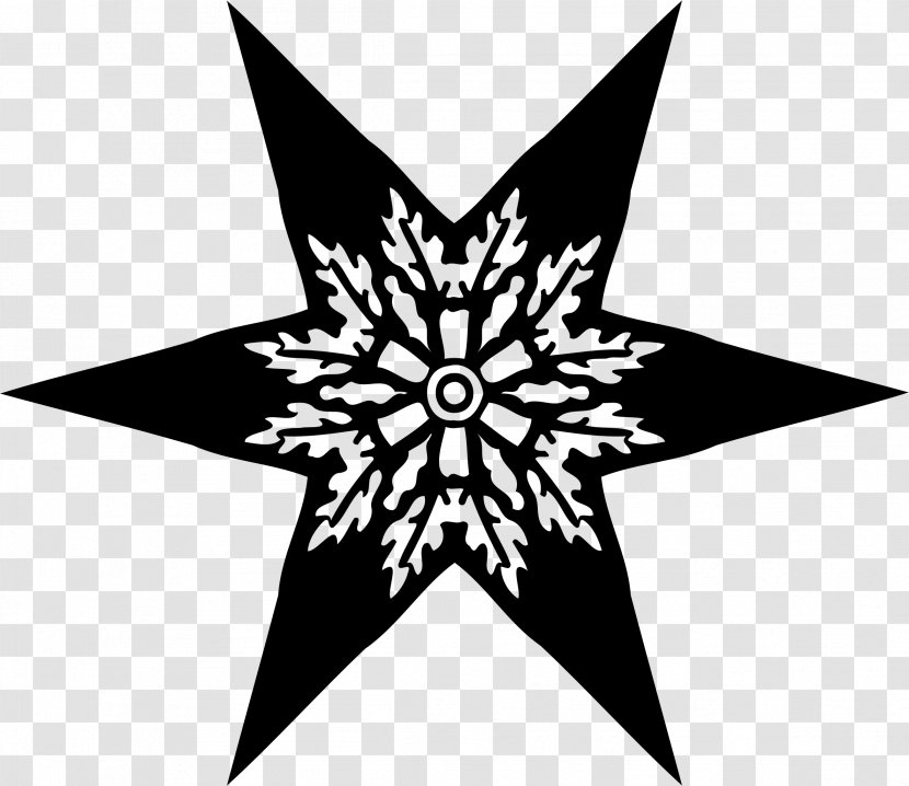 Silhouette Star Black And White Clip Art - Drawing Transparent PNG