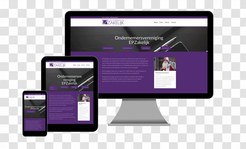 Brand Display Advertising - Purple - Mockup Computer Transparent PNG