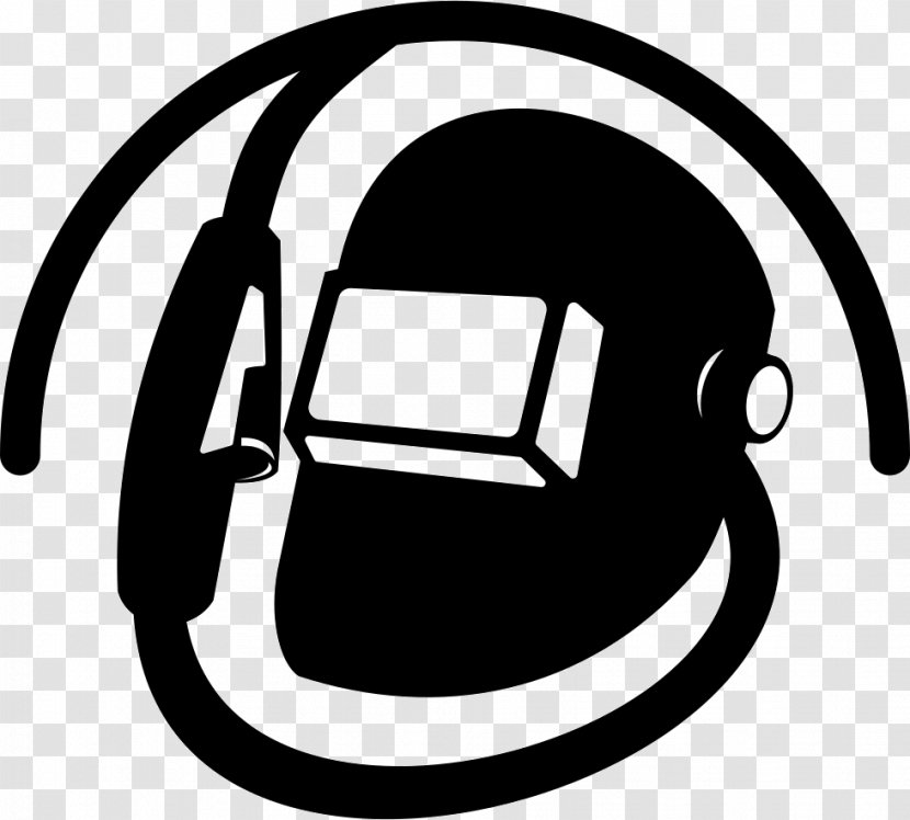 Welding Helmet Welder Clip Art - Black And White - Vector Transparent PNG