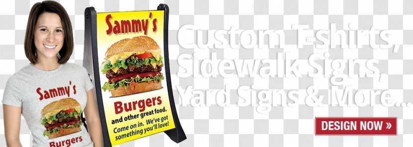 Junk Food Fast Brand Sign Graphics - Builder's Trade Show Flyer Transparent PNG