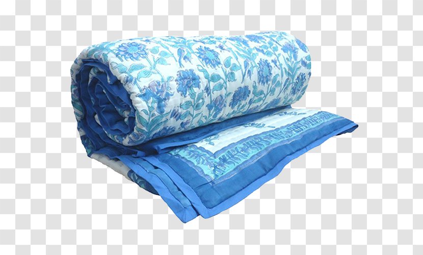 Razai Quilt Bed Size Textile Turkmenistan - Turquoise - Plastic Transparent PNG