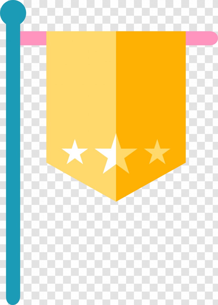 Vector Flag - Yellow Pentagram Transparent PNG