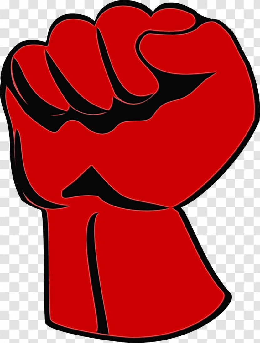 Raised Fist Red - Aggression Transparent PNG