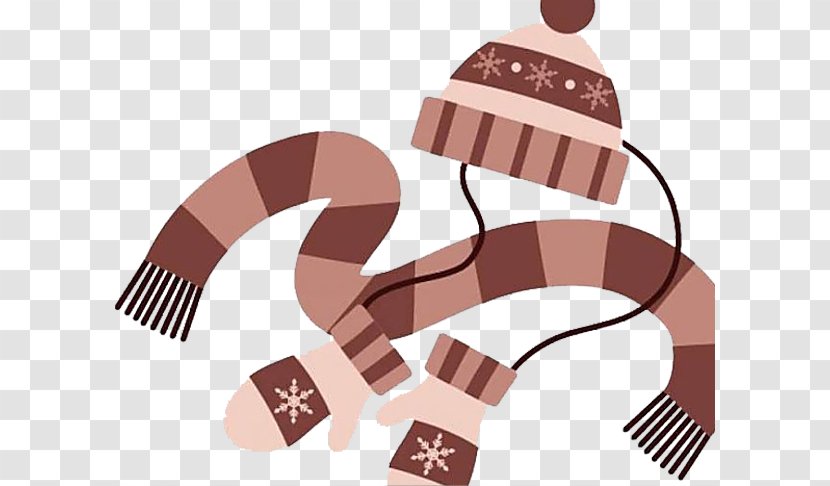 Scarf Hat Glove Winter Clip Art - Cartoon - And Gloves Transparent PNG