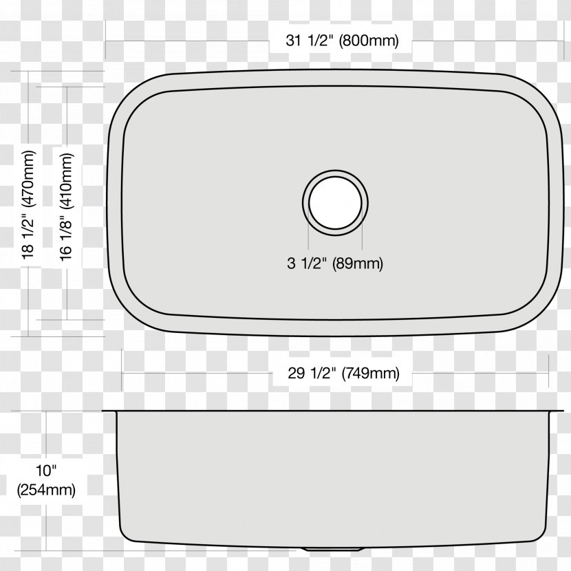 Line Bathroom - Material - Sink Plan Transparent PNG