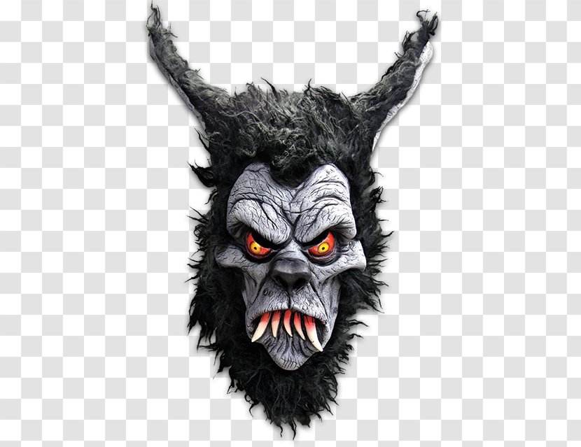 Gray Wolf Werewolf Mask Disguise Halloween - Frame Transparent PNG