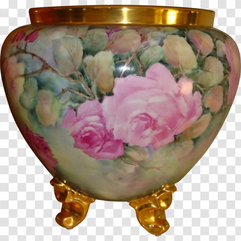 Limoges Rose Vase Jardiniere Porcelain - Order Transparent PNG