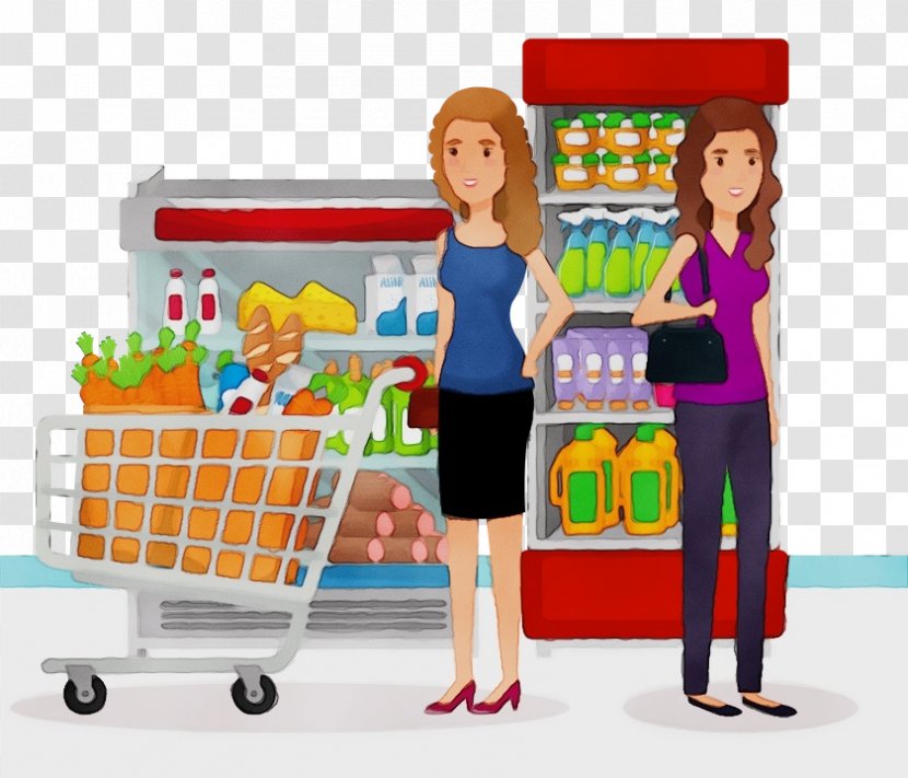 Supermarket Cartoon - Fun - Shopping Vehicle Transparent PNG