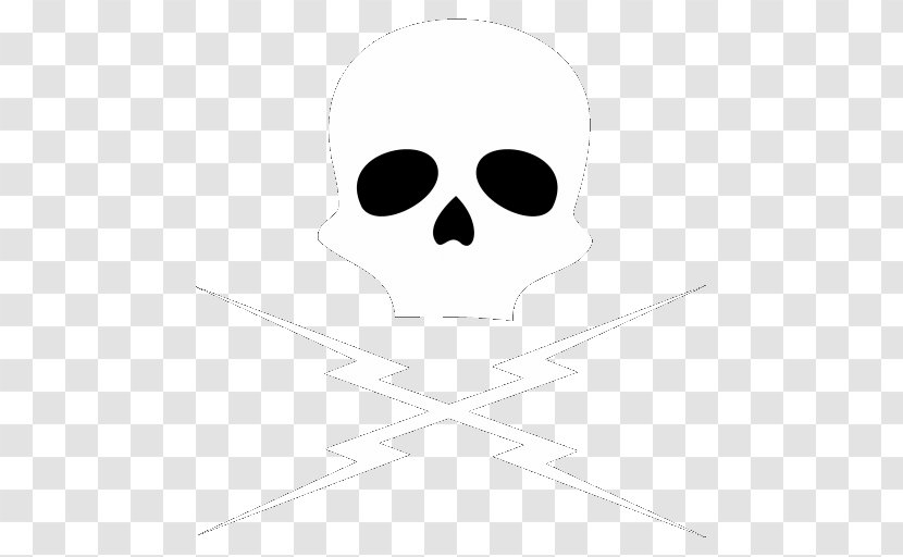Skull Font Line Black Text Messaging - And White Transparent PNG
