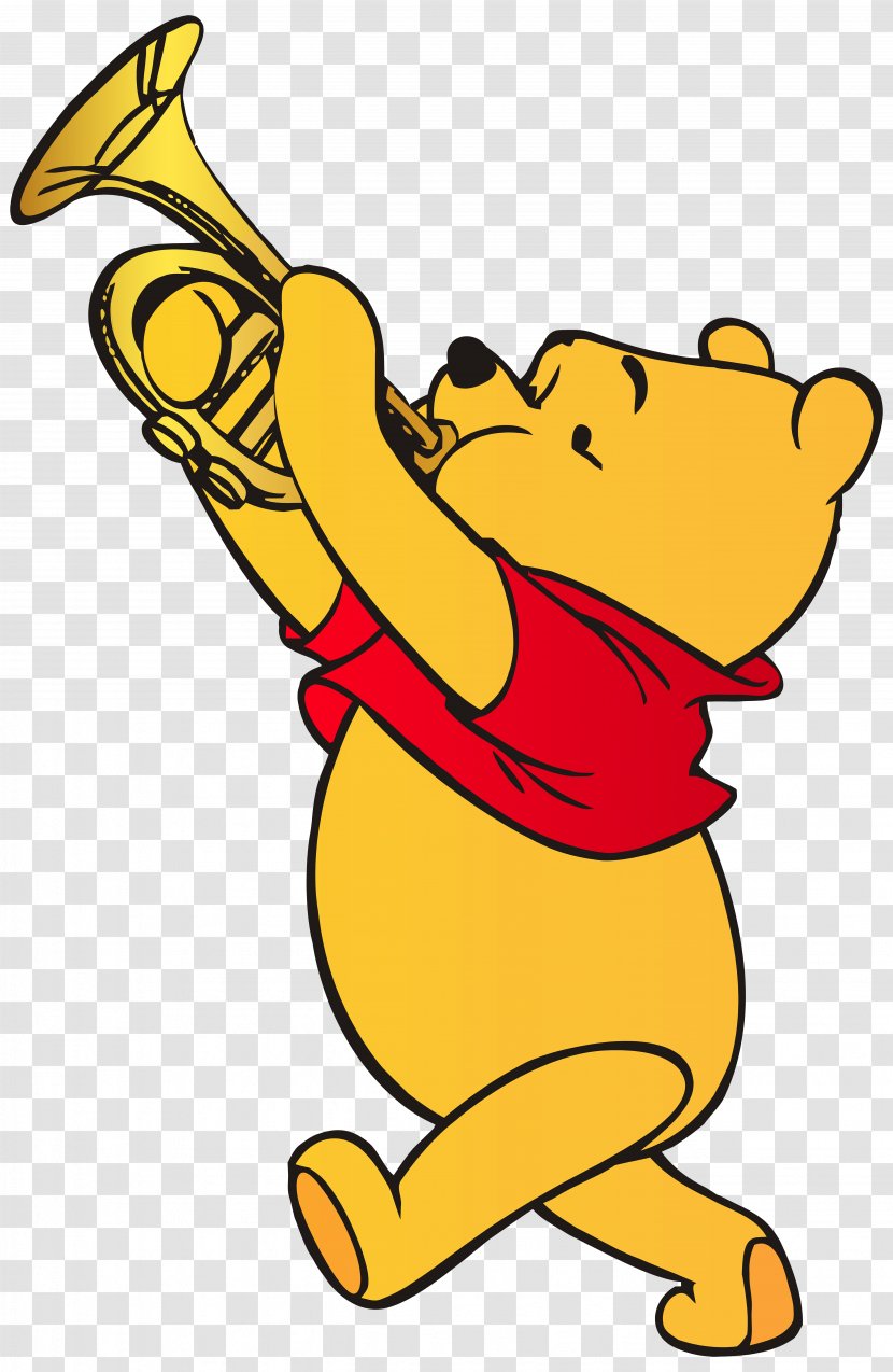 Winnie The Pooh Winnie-the-Pooh Trumpet Christopher Robin Clip Art - Flower Transparent PNG
