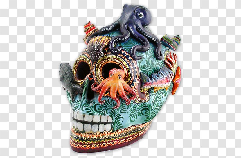 Calavera Izúcar De Matamoros Skull Art - Mexican Talavera From Puebla Transparent PNG
