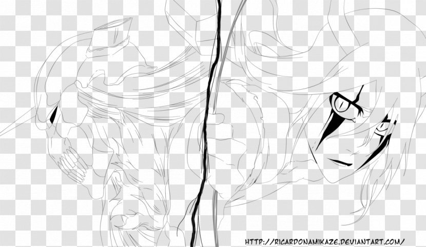 Sketch Line Art Ulquiorra Cifer Ichigo Kurosaki - Frame Transparent PNG