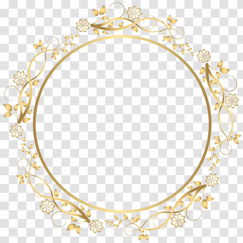 Flower Background Frame - Oval - Ornament Transparent PNG