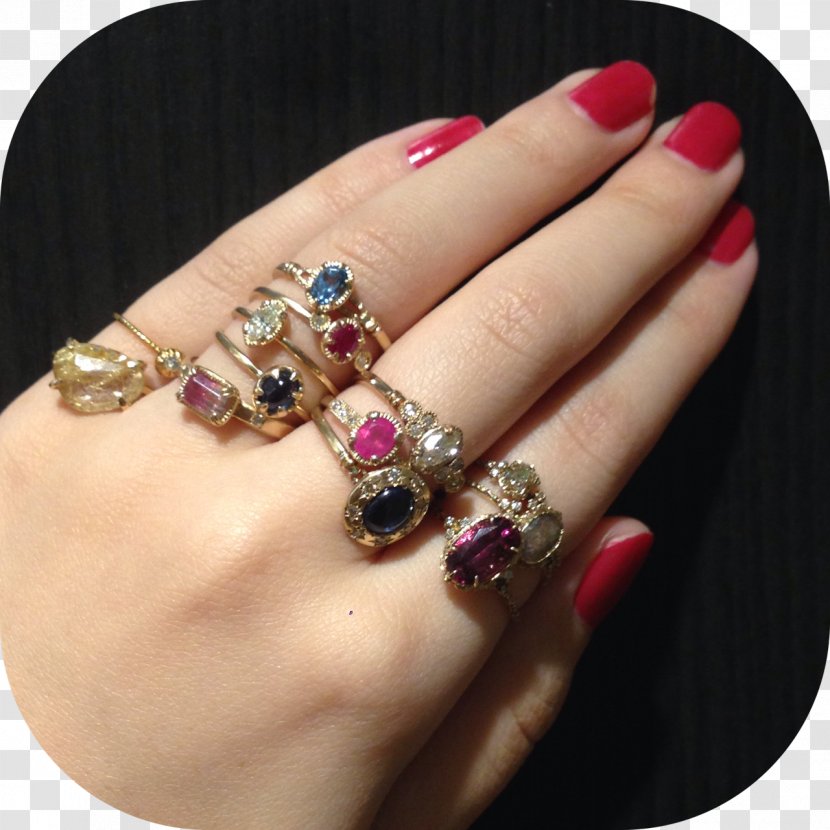 Ruby Nail Hand Model Magenta Jewellery - Fashion Accessory Transparent PNG