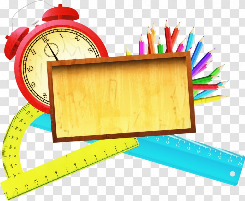 Yellow Background Frame - School - Rectangle Picture Transparent PNG