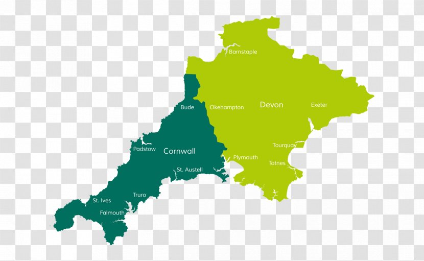 Devon Cornwall Stock Photography Royalty-free Vector Graphics - Green - Map Transparent PNG