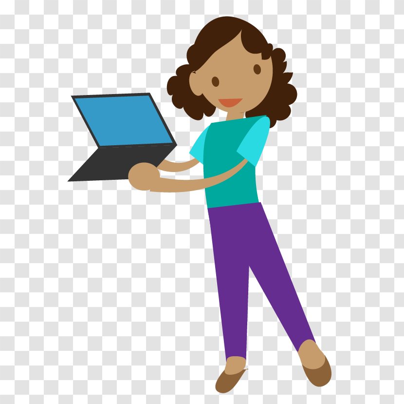 Laptop Computer Clip Art - Silhouette - Pictures Of Computers For Kids Transparent PNG