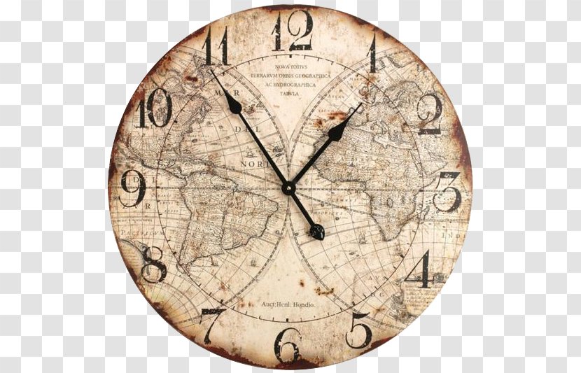 World Clock Map - Wall Decal Transparent PNG