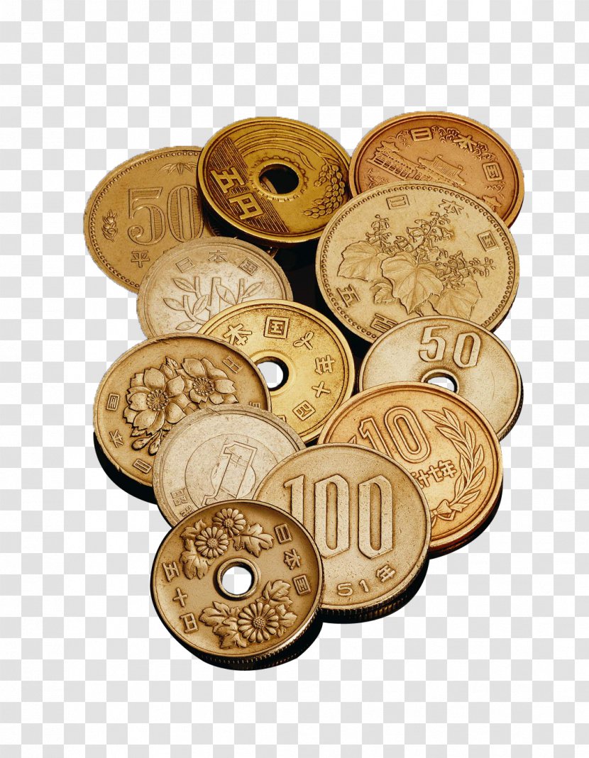 Japanese Yen Coin Money - Japan - Pile-yen Transparent PNG
