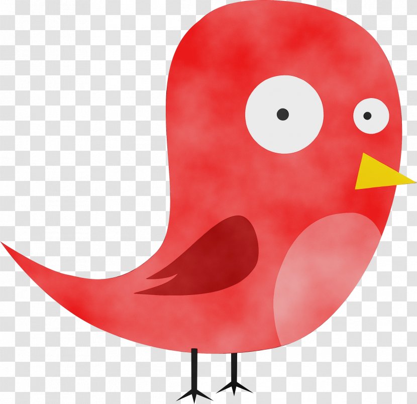 Red Bird Clip Art Beak Perching - Songbird Transparent PNG
