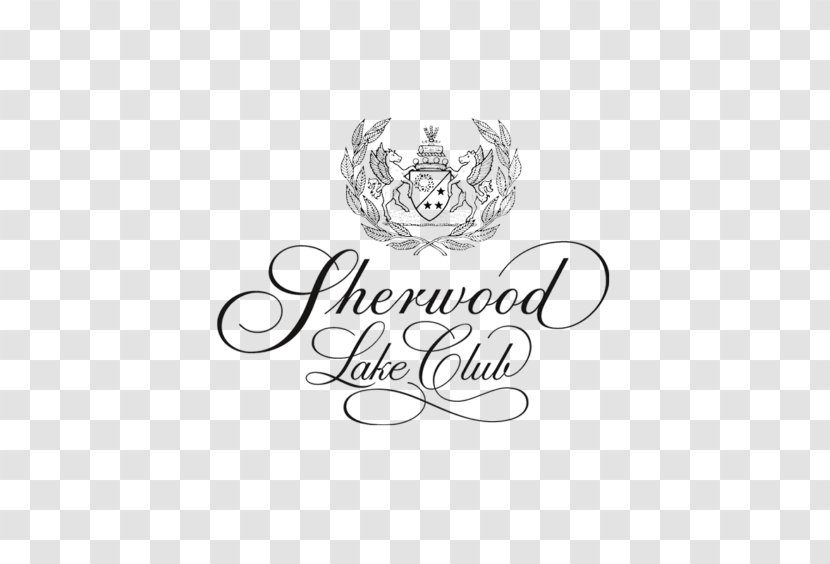 Logo Sherwood Country Club White Calligraphy Font Transparent PNG
