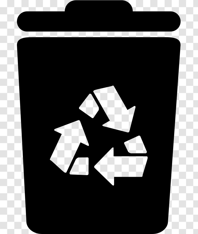 Recycling Symbol Rubbish Bins & Waste Paper Baskets - Monochrome - Minimisation Transparent PNG