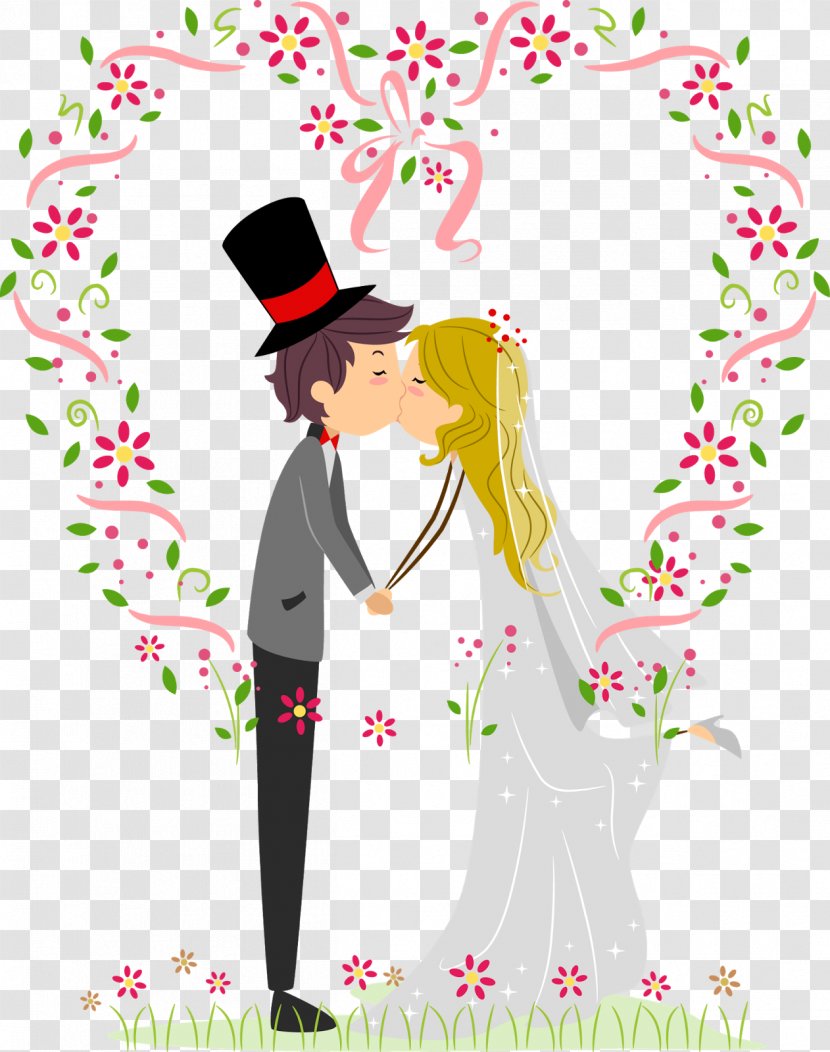 Royalty-free Wedding Stock Photography - Male - Cartoon Couple Transparent PNG