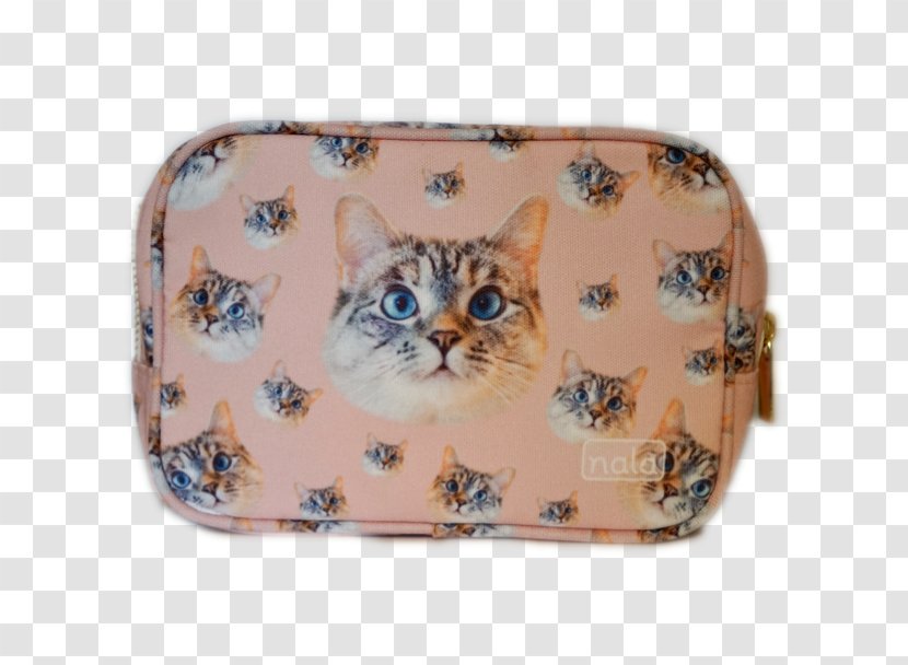 Whiskers Handbag Kitten Domestic Short-haired Cat - Hand Made Cosmatic Bag Transparent PNG