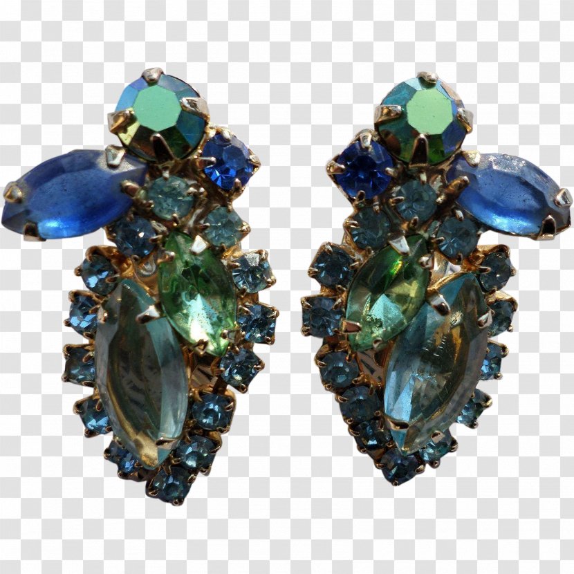 Earring Sapphire Turquoise Imitation Gemstones & Rhinestones Transparent PNG
