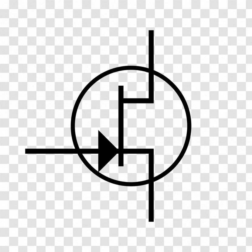 MOSFET JFET Field-effect Transistor Electronic Circuit - Black And White - Symbol Transparent PNG