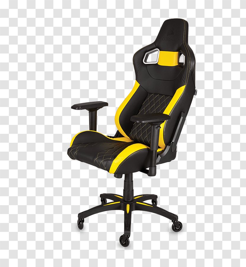 Corsair Components Video Game Gaming Chair Black & White - Racing Transparent PNG