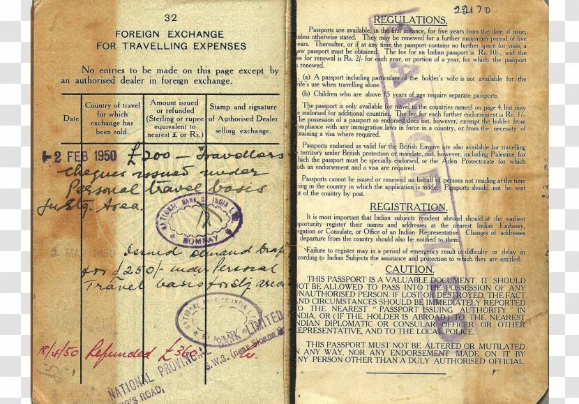 Document - Indian Passport Transparent PNG