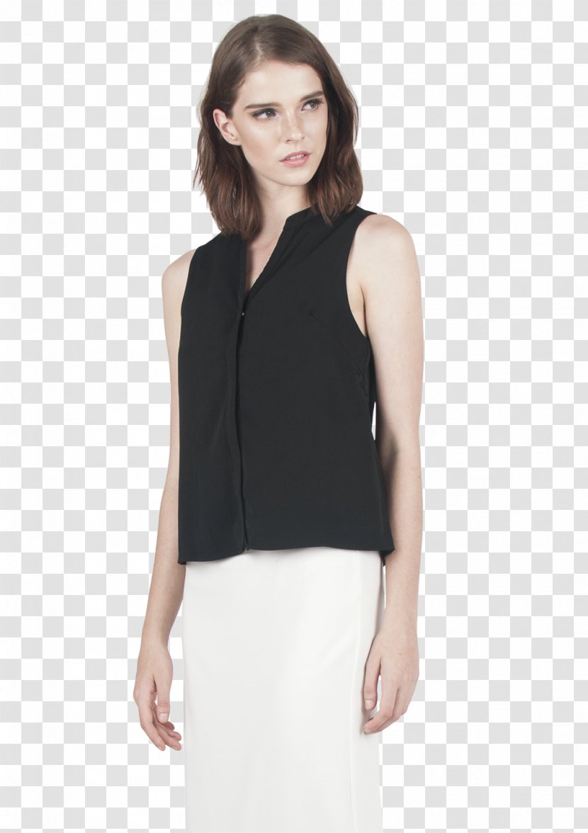 Sleeve Blouse Neck Outerwear - Mandarin Collar Transparent PNG