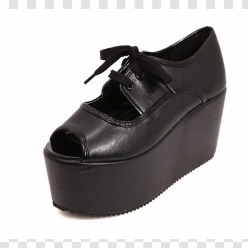 Leather Shoe Walking Black M - Outdoor - Platform Shoes Transparent PNG