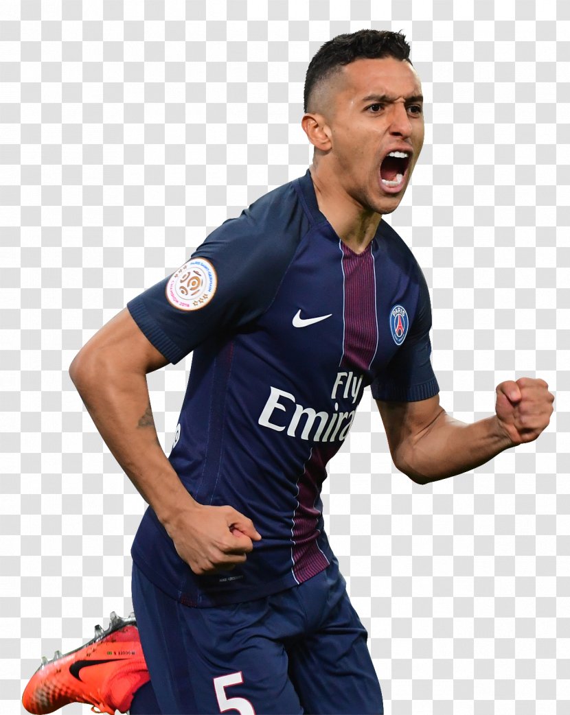 Jersey Marquinhos T-shirt Paris Saint-Germain F.C. Team Sport - Sweater - Tshirt Transparent PNG