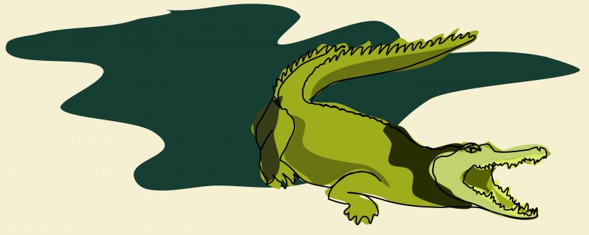 Reptile Line Art Animal Cartoon Clip - Character - Crocodile Transparent PNG
