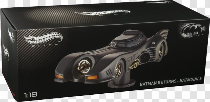 Batman Batmobile Hot Wheels Car Die-cast Toy - Michael Keaton Transparent PNG