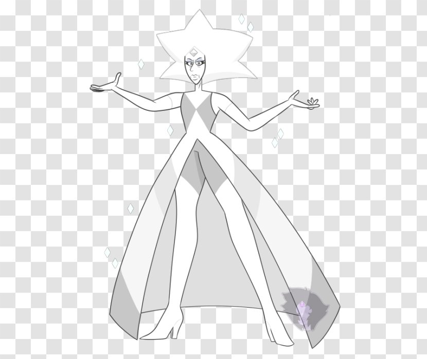 Drawing Cartoon Line Art Sketch - Silhouette - White Diamond Transparent PNG