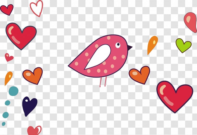 Heart Cartoon Clip Art - Tree - Love Birds Transparent PNG