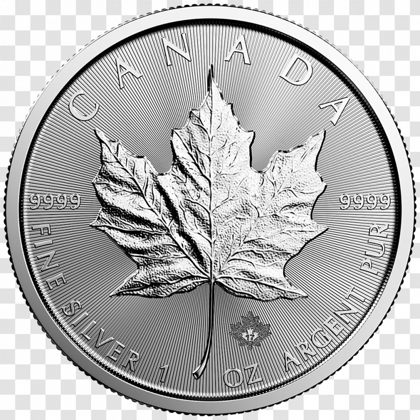 Canada Canadian Silver Maple Leaf Gold Bullion Coin Transparent PNG