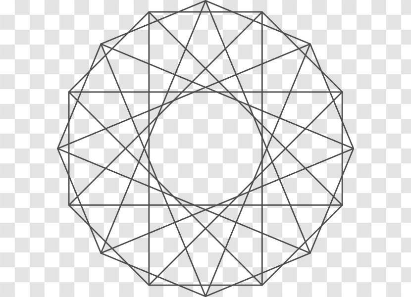 Graph Theory Edge Foster Heptadecagon Polygon - Regular - Dordy Transparent PNG