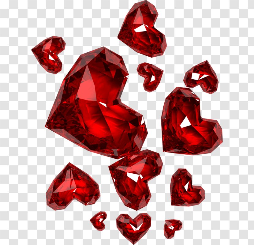Love Hearts Crystal Red Quartz - Gemstone - Precious Stones Transparent PNG