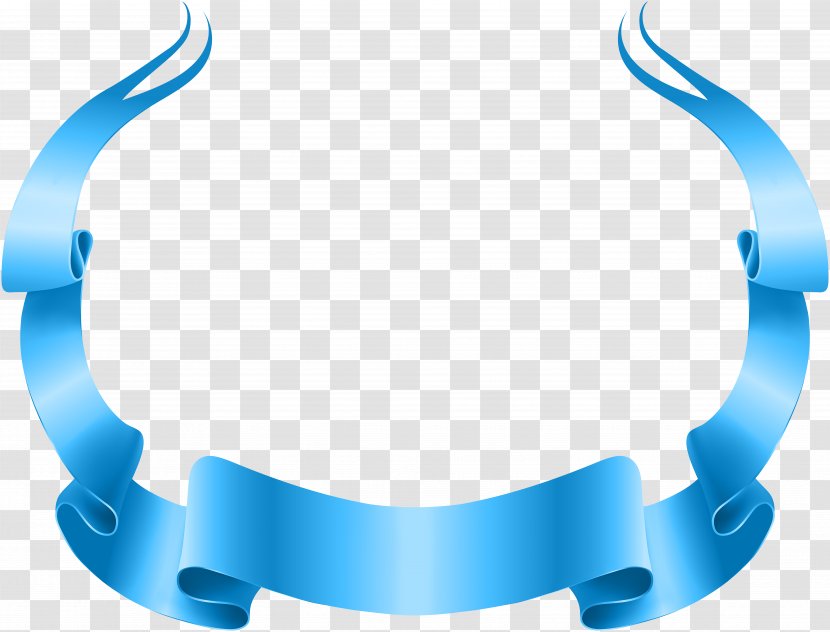 Silver Clip Art - Blue - Decorative Ribbons Transparent PNG