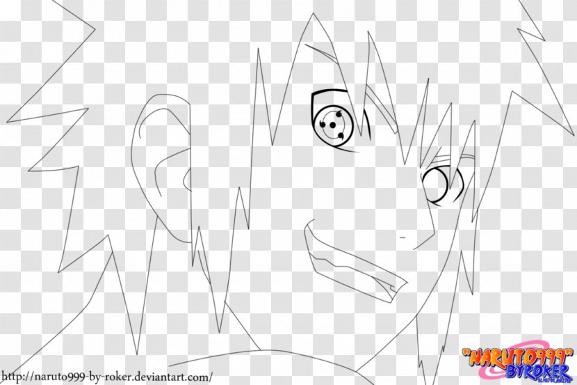 Line Art Eye Sketch - Watercolor - Menma Naruto Transparent PNG